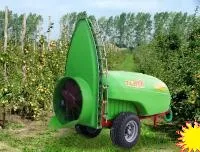 Опрыскиватель прицепной садовый OSP 2000/SAD/KL Tajfun колонная приставка Ø800